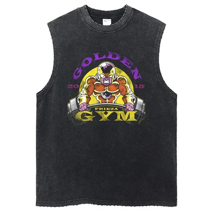 Dragon Ball Anime GYM Sleeveless Tshirt Vintage Sports Tank Tops Streetwear Sleeveless Graphic Harajuku Cotton Vest T-Shirts