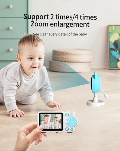 Baby monitor two-way audio voice intercom infrared night vision baby camera with monitor video surveillance security protection