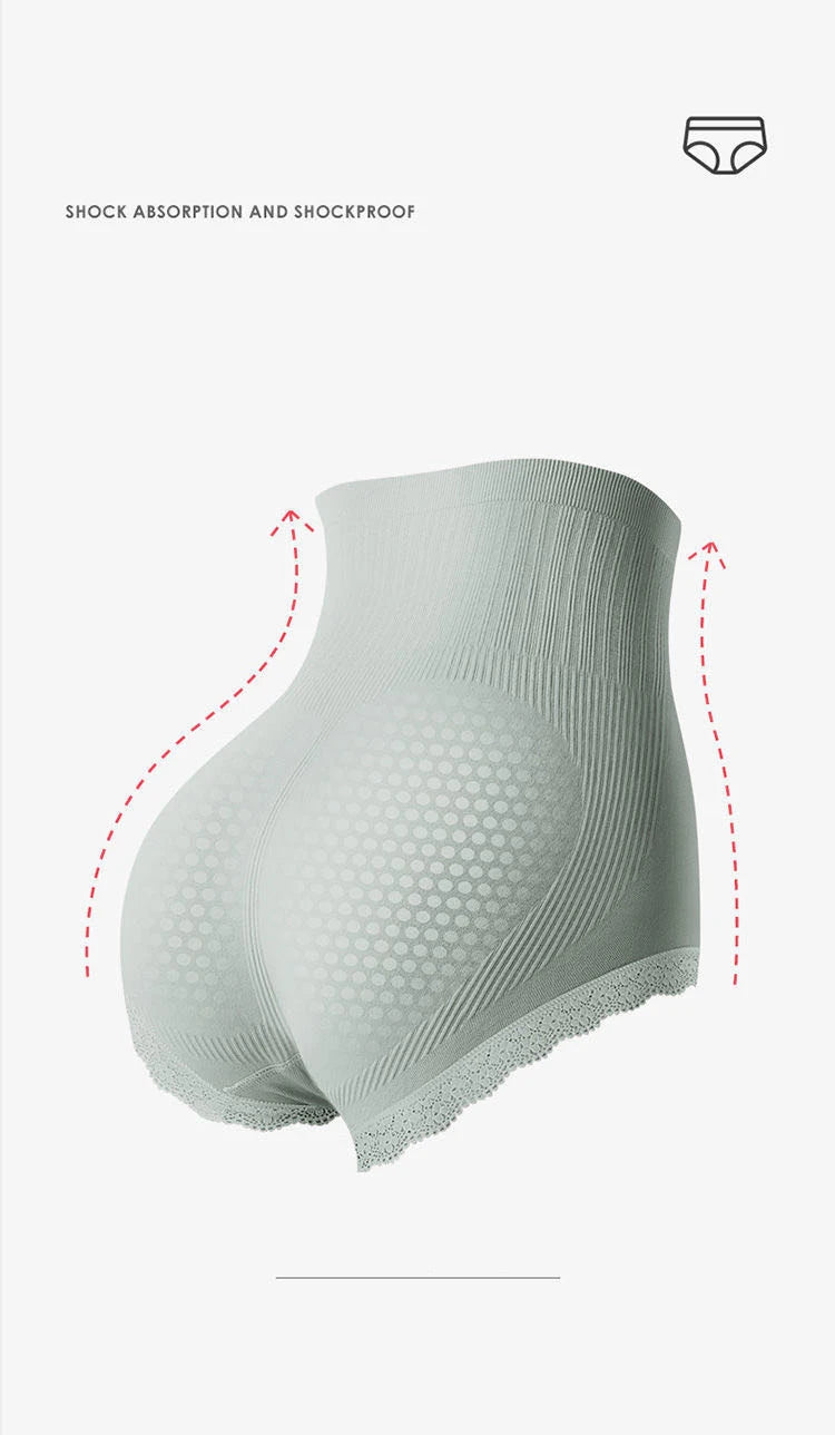 High Waisted Compression Lady Panties for Women Strong Hip Lifting Underwear Graphene Antibacterial Cotton Crotch Female Briefs