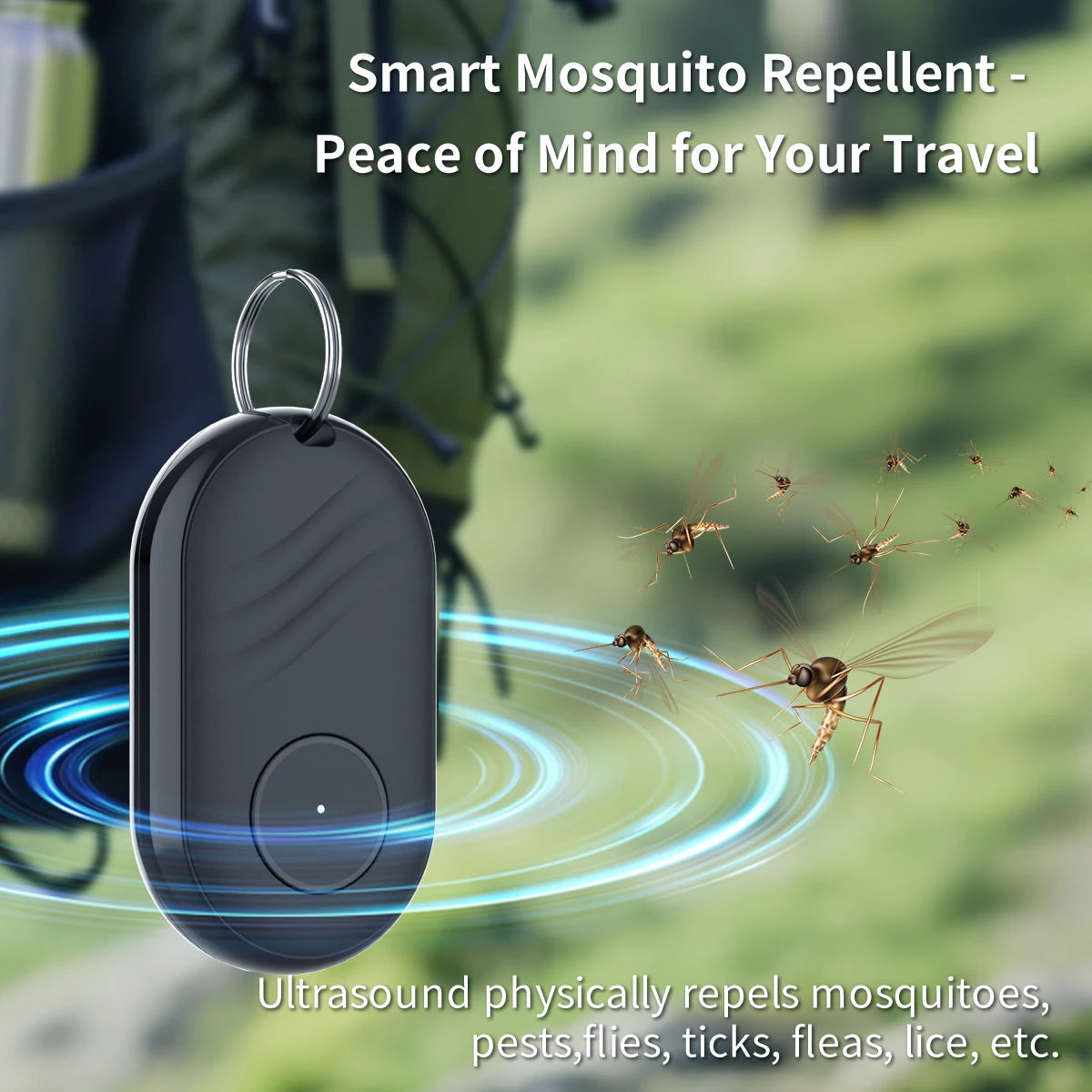 M63 Mosquito Repellent Pendant Mosquito Proof Keychain Children Adults Outdoor Portable Ultrasonic Insect Repellent Rechargeable