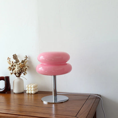 Macaron Glass Table Lamp - Trichromatic Dimming Night Light for Living Room  Bedroom Decor - ZOOMNSTORE