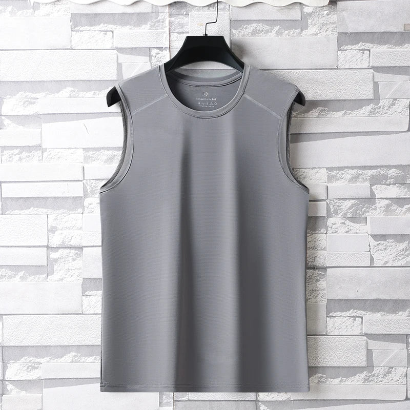 Men's Sleeveless T-Shirt - Breathable Summer Shirt | Quick Drying Ice Silk Fabric