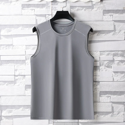 Men's Sleeveless T-Shirt - Breathable Summer Shirt | Quick Drying Ice Silk Fabric