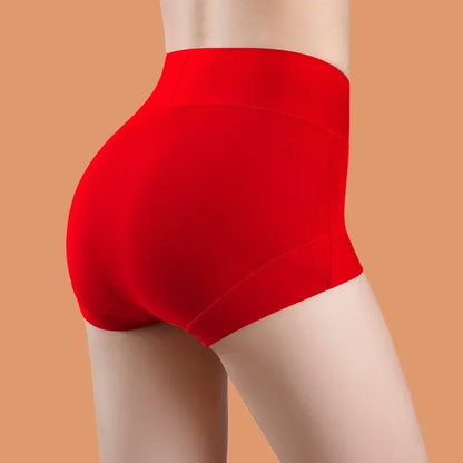 High Waist Underwear Women 60S Cotton Panties Plus Size Womens Briefs Cozy Female Underwear Tighten The Abdomen Safety Shorts