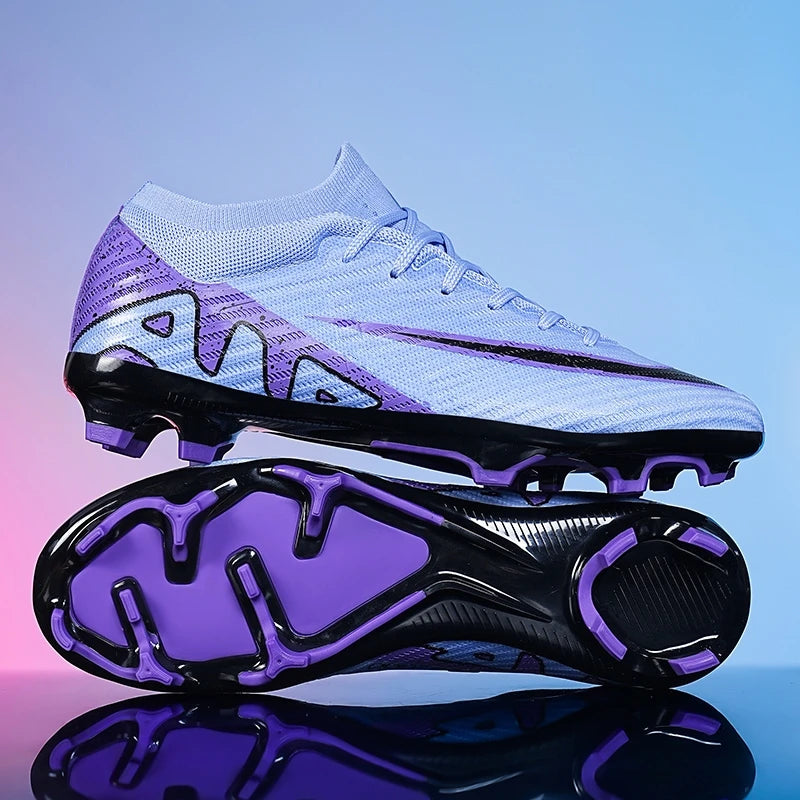 Men Soccer Shoes - Mid Top Football Cleats | Non Slip TPR Outsole Boots