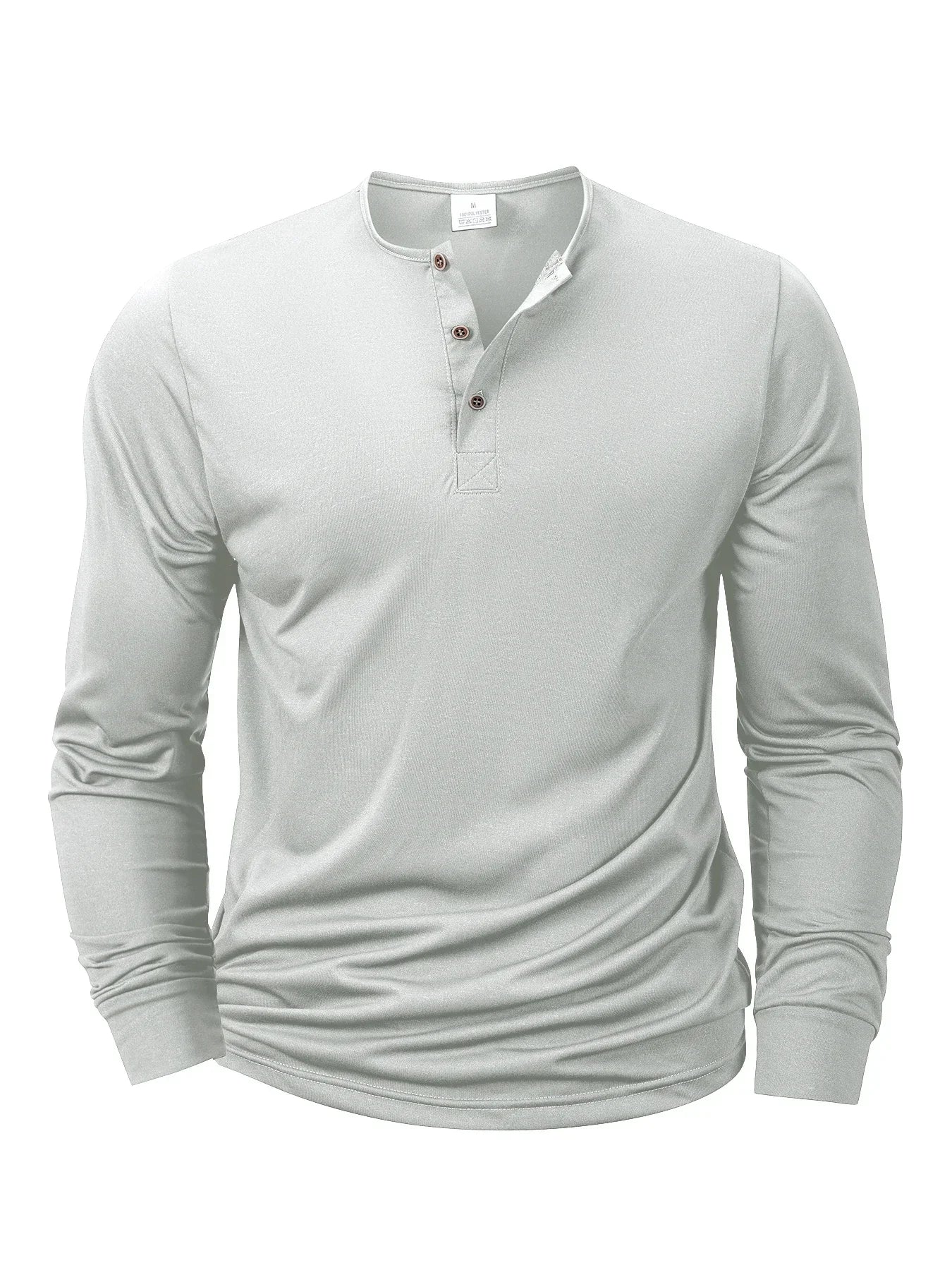 Mens Long Sleeve Henley V-neck Lightweight Long sleeves Casual Cotton Slim Fit Basic Loose Fitness Sports Breathable Top