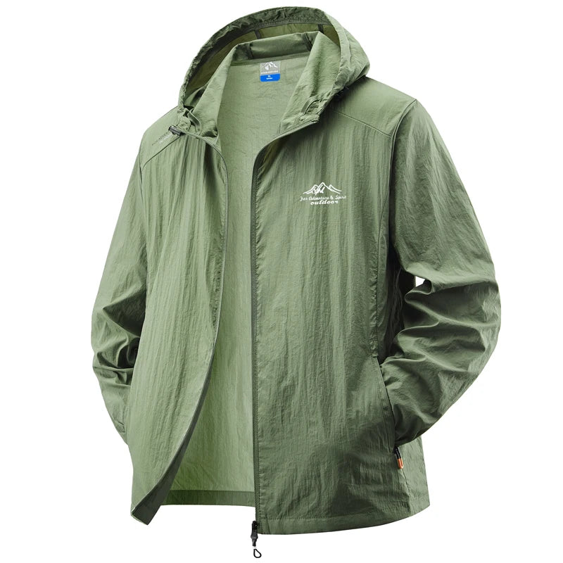 Jacket Mens Spring autumn New men sun protection coat jacket Solid color hooded Jackets casual coat Men's business coats 2318