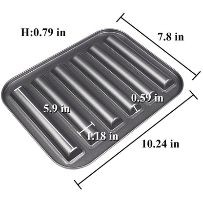 Carbon Steel Baking Pan – 8 Cavity Madeleine Cake Mold with Non-Stick Coating