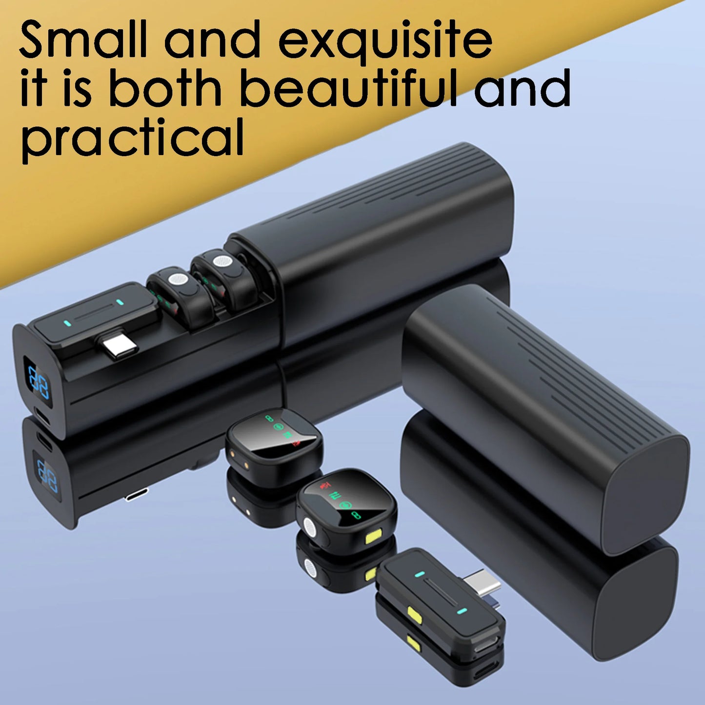Mini Wireless Lavalier Microphone, With Charging Case, Long Battery Life, Latest Noise Reduction Technology