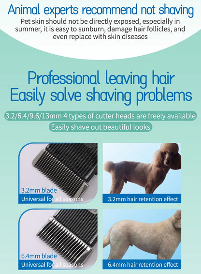 Fenice Electrical Pet Clipper Machine Dog Hair Clippers Grooming Animals Haircut Trimmer Shaver Set Pets Cordless Rechargeable