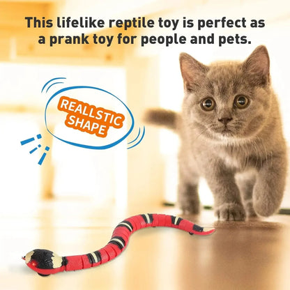 Smart Sensing Interactive Cat Toys Automatic Eletronic Snake Cat Teasering Play USBRechargeable Kitten Toys for Cats Dogs Pet