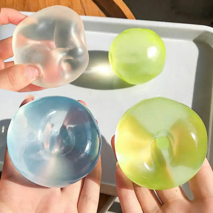 1/3pcs Cute Translucent Coconut Oil Squeeze Ball Appearance Plasticity Slow Rebound Stress Relief Fidget For Kids & Adult 6*6CM