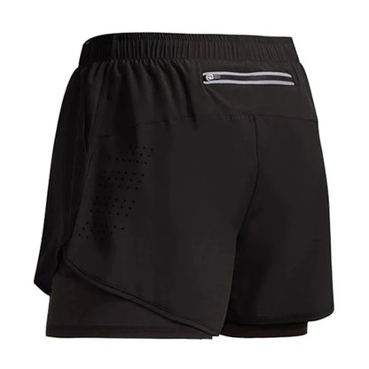 2026New Men's Fitness Training Shorts Summer 2 In 1 Quick Dry Gym Beach Running Double-deck Shorts Outdoor Sportswear Men shorts