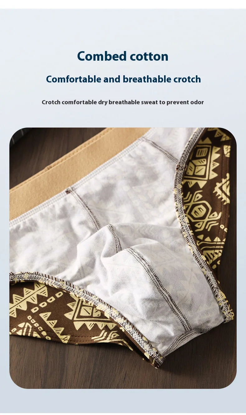 New Men's Triangle Underpants Fine Cotton Sexy Comfortable Underpants Teenage Underpants Boys Triangle Underpants Head Shorts