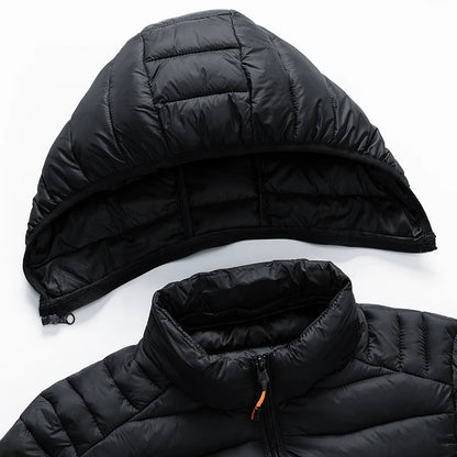 8XL Men New Autumn Winter Warm Waterproof Parkas Jacket Coat Mens Hooded Casual Outwear Detachable Hat Outfits Parkas Coat Male