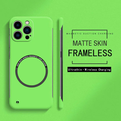 Frameless Magnetic For Magsafe Ultra Slim Case For iPhone 17 Air 16E 16 15 14 13 12 Pro Max Plus Mini Hard PC Matte Back Cover