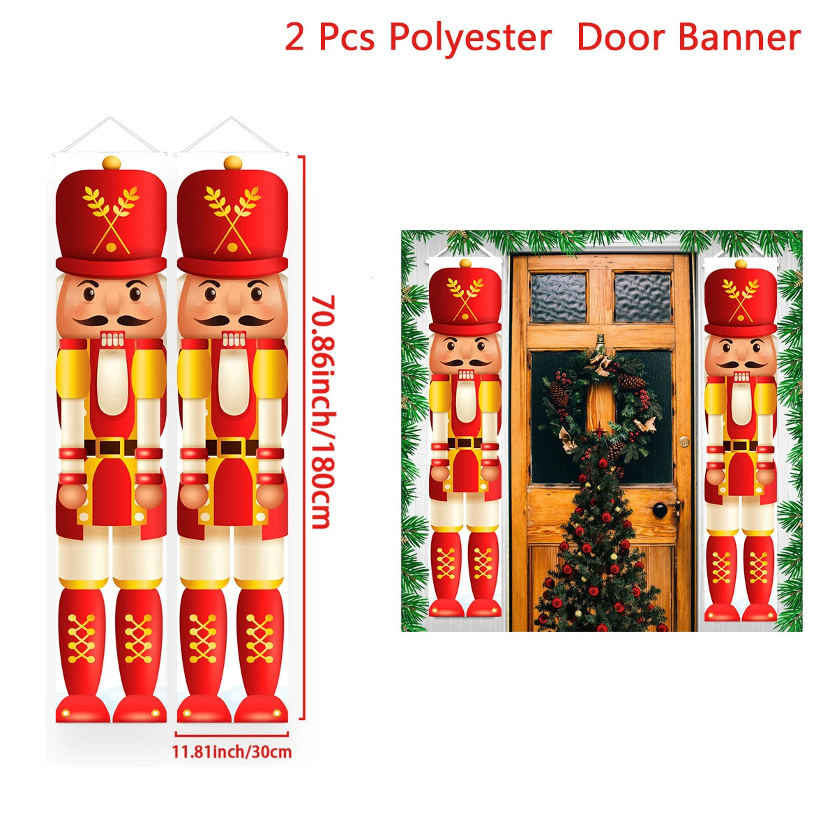 Christmas Door Banner - Festive Xmas Hanging Sign | Holiday Party Decoration 2025