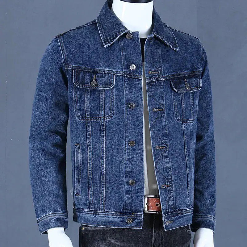 Autumn and Winter 2026 Retro Denim Jacket Men's Korean Slim Trend Handsome Multi-pocket Brand Man Luxury Tooling Jacket Men