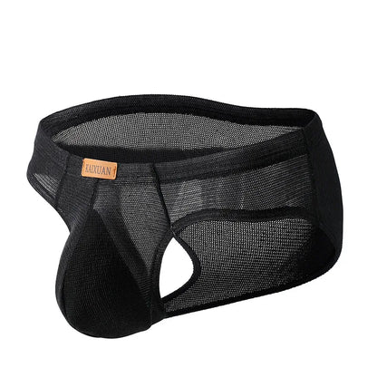 Men's Ice Silk Mesh Boxer Briefs Ultra-thin Breathable Cool Quick Dry Underwear Soft Comfortable Panties for Summer Daily Wear