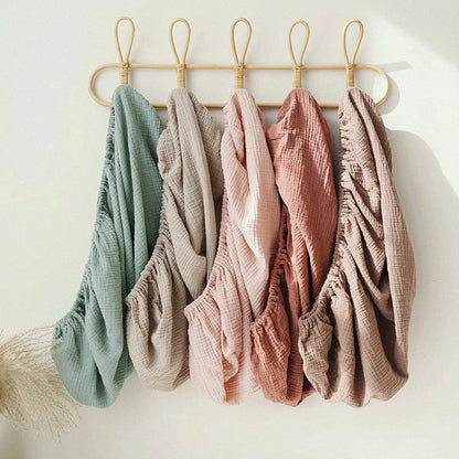 Muslin Changing Pad Cover for Girls Boys Ultra Soft Breathable Cotton Newborn Infant Diaper Changing Table Sheet Set of 2