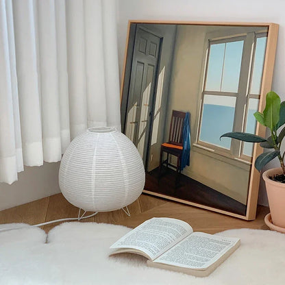 Japanese Lantern LED Table Lamp - Creative Rice Paper Light for Living Room  Bedroom Decor - ZOOMNSTORE