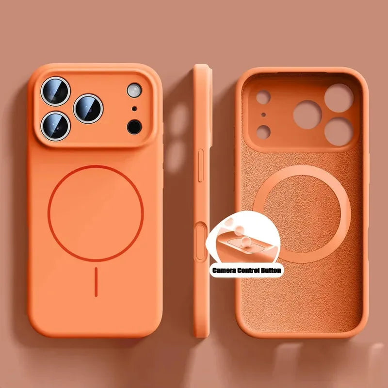 For Magsafe Liquid Silicone Phone Cases For iPhone 17 16 15 14 13 12 Pro Max 16 Plus Air Case Magnetic Wireless Charging Cover
