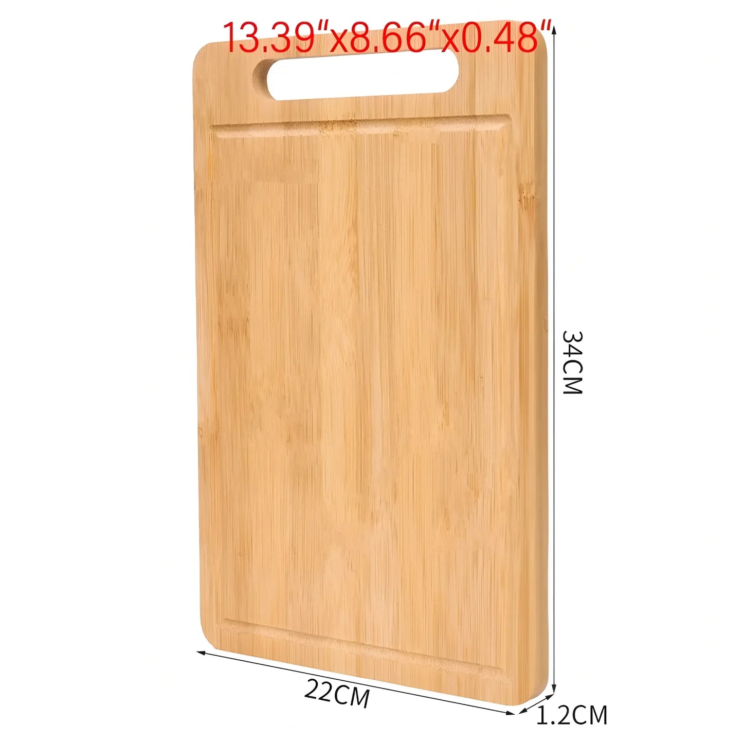 Bamboo Cutting Board – Double Sided Kitchen Cutting Board | Thick Durable Wood Chopping Block