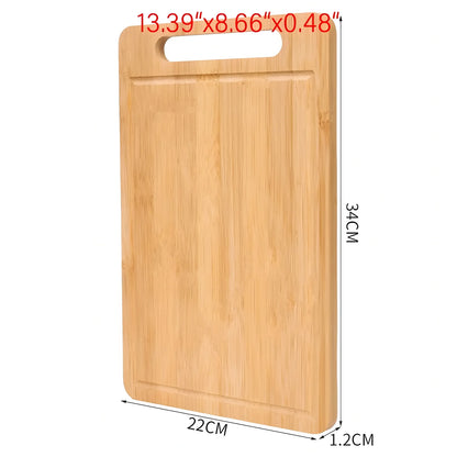 Bamboo Cutting Board – Double Sided Kitchen Cutting Board | Thick Durable Wood Chopping Block