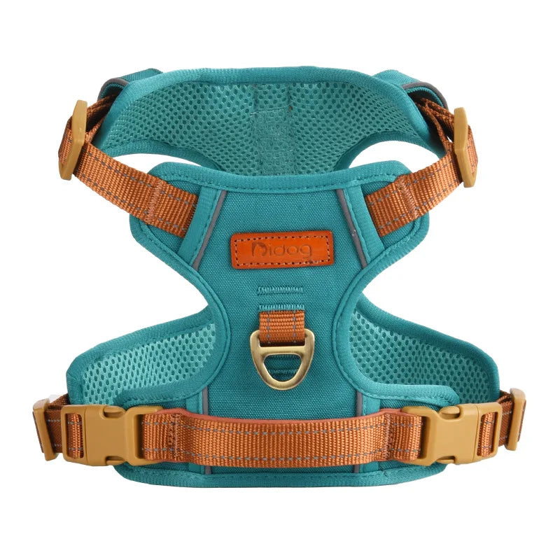 Retro pet chest strap, explosion-proof, reflective dog chest strap, anti-breaking dog leash