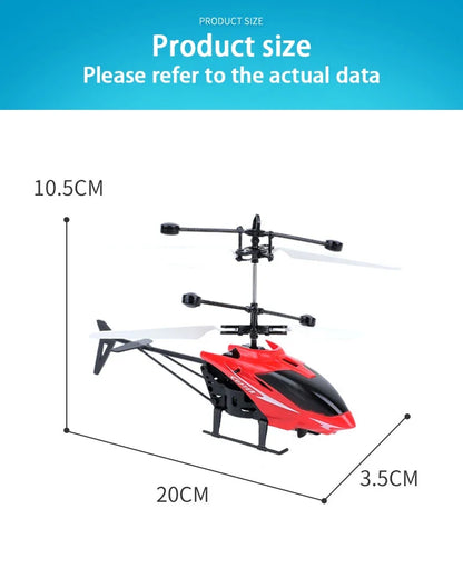Rechargeable Mini RC Drone - Safe Fall-Resistant Helicopter Toy for Kids No Remote Control Battery - ZOOMNSTORE