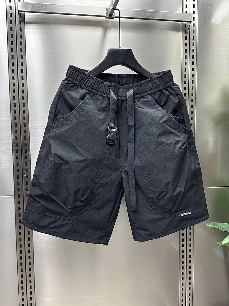 Men's Work Shorts - Large Pocket Elastic Waistband Summer Casual Loose Fit