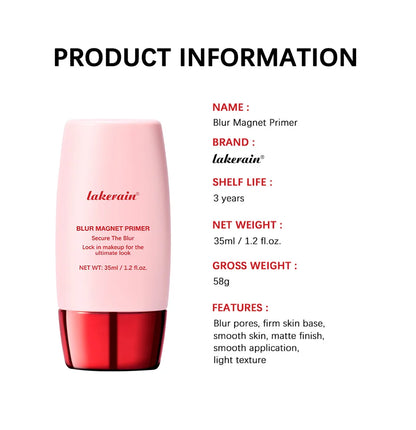Blur Magnet Primer Base Makeup Smooth Pore Coverage Foundation Moisturizes Even Skin Tone Matte Finish Base Primer Cosmetic