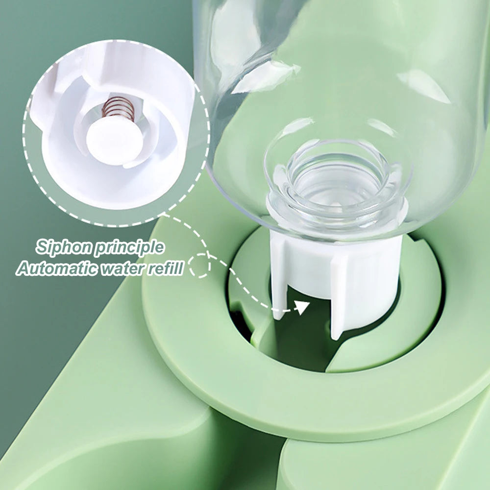 G Pet Rabbit Chinchilla Guinea Pig Food Bowl Auto Feeder All-in-One Splice Food Bowl Drinking Fountain Raised Standing Dish Bowl