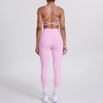 Women's Yoga Suit – Seamless Sports Bra & High Waist Leggings | Breathable Quick Dry Activewear