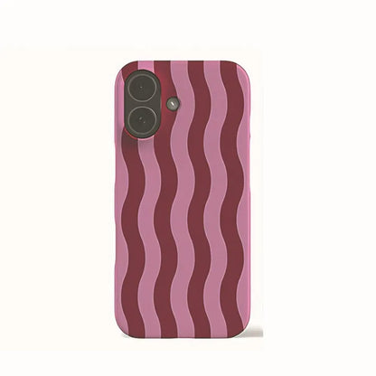 Colorful Stripes Phone Case for iPhone 17 16e 16 15 14 13 12 11 X XS XR XSMAX 7 8 Air Pro Max Plus Luxury Double-layer