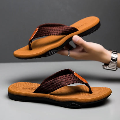 Men's Flip-Flops Waterproof Non-Slip Soft Sole Comfortable Slip-On Sandals