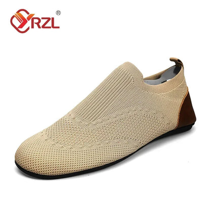 YRZL Loafers Men Soft Driving Moccasins High Quality Flats Male Walking Shoes Breathable Mesh Casual Loafers Slip on Mens Shoes