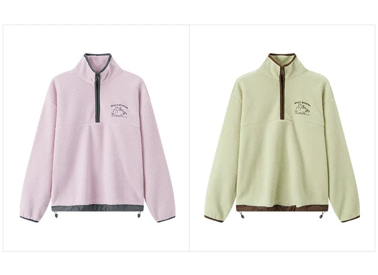 Semir Tops for Woman Fleece Warm Embroidered 2025 Winter Fall Clothes Sweatshirt Soft Fleece Warm Loose Fit Daily Wear 2025 New