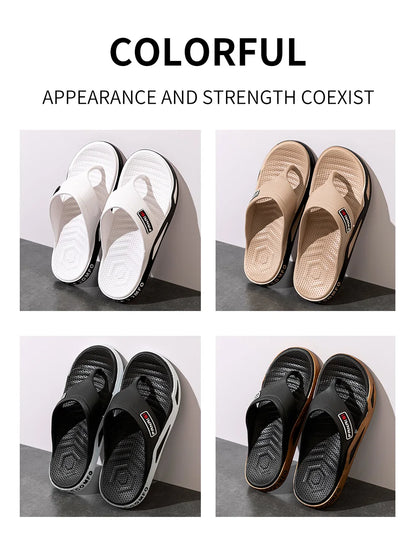Summer Men's Slippers Fashion Indoor Bathroom Anti-slip Anti-odor Soft Sole Couple Sandals Comfort Outdoor Beach Flip Flops