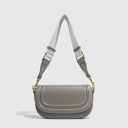 Women Shoulder Bag With Wide Strap - Lightweight PU Tote Handbag For Everyday Carry