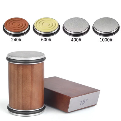 Rolling Knife Sharpener Kit – Diamond Stone with 15°/20° Angles & Magnetic Holder