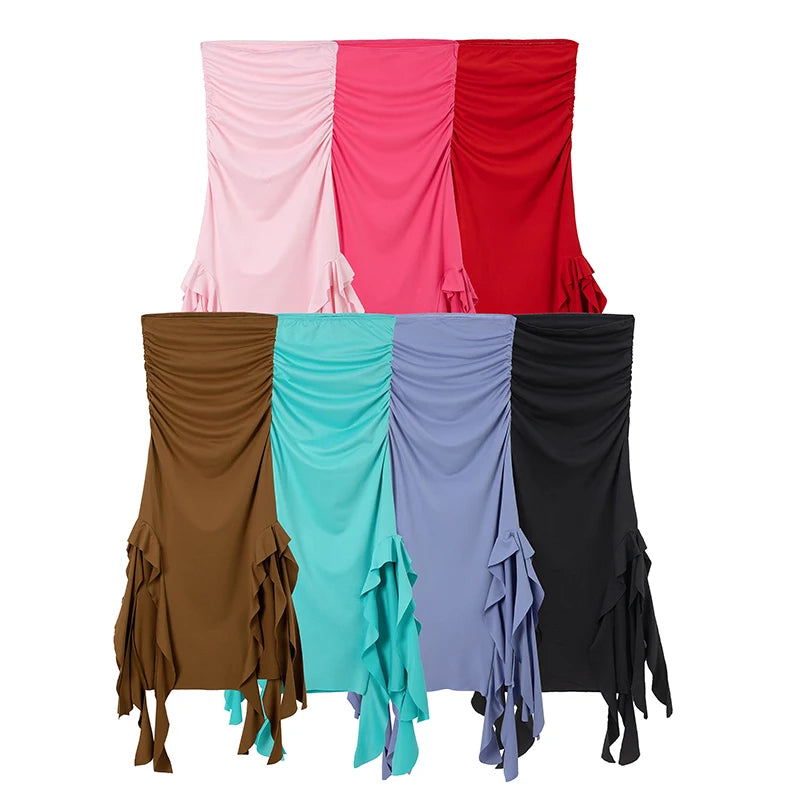 One Shoulder Dress - Slim Fit Summer Fashion Bra Wrap Ankle Length Dress