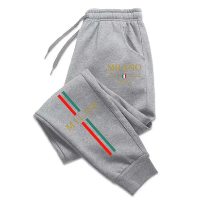 2026 Hot Sale Milan City Printed Jogger Pants Men Women Autumn Winter Casual High Quality Outdoor Running Sports Casual Pants