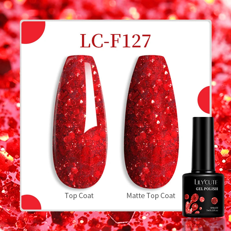 Gel Nail Polish - LILYCUTE UV Gel Varnish 7ML | Soak Off, Long Lasting Colors