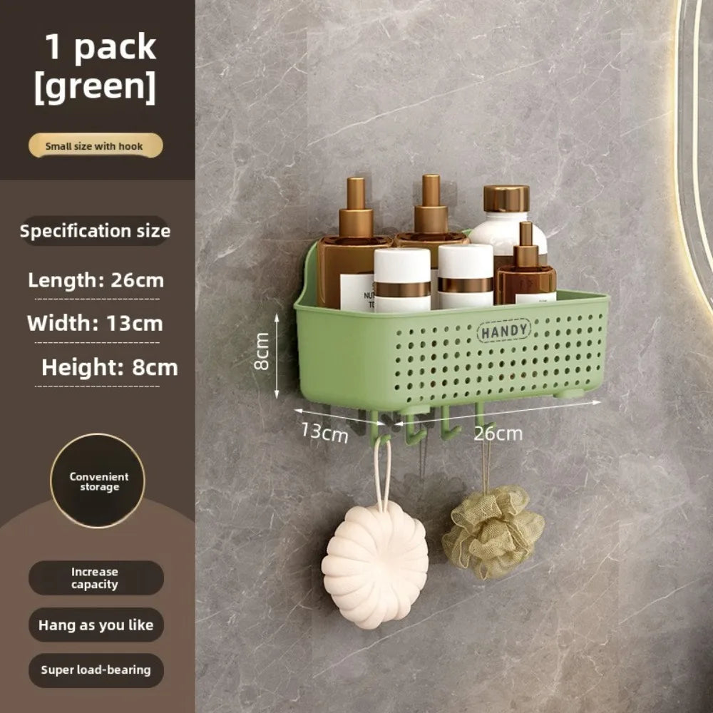 Wall Mounted Toilet Storage Rack - No Drill Bathroom Vanity Organizer