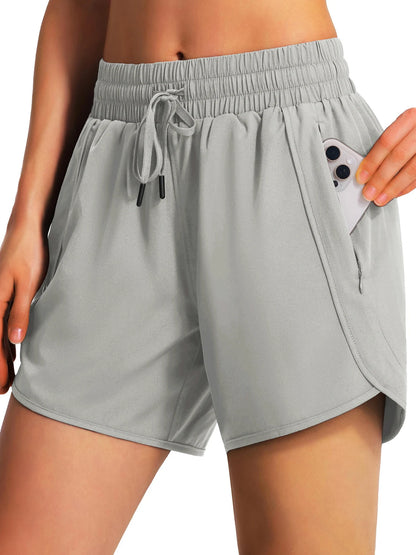 New women's casual sportswear sports running shorts quick-drying lightweight fitness shorts with zipper sports shorts