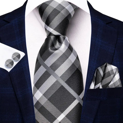 Blue Silk Mens Tie - Formal 100 Silk NeckTie for Weddings and Business