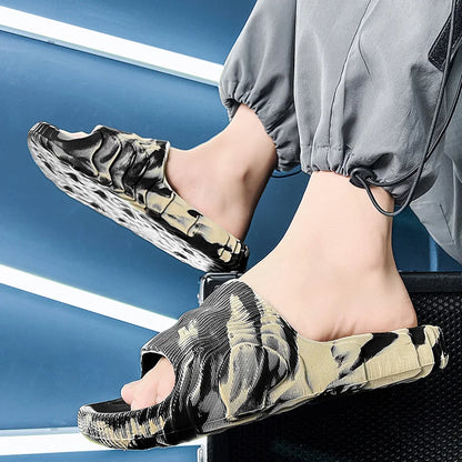 Boys Fashion Casual Sports platform Sandals 2024 Outdoor Non-slip Beach Slippers Men's Flip-flops Bathroom Sandals