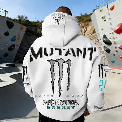 Monster Energy Hoodies – Charcoal Gray Streetwear Pullover For Men & Women