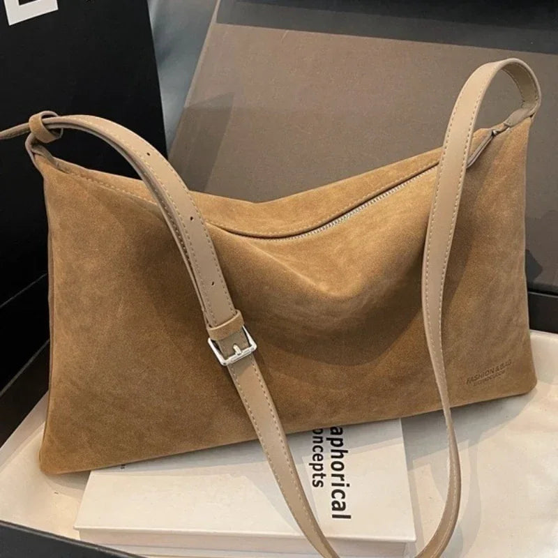 Retro Shoulder Bag – Women's Tote Bag With Large Capacity | Zipper Closure
